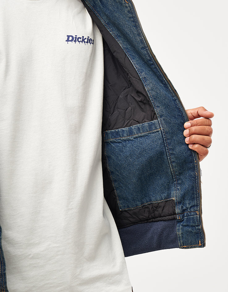 Dickies Hilham Hooded Jacket - Khaki Tinted Blue