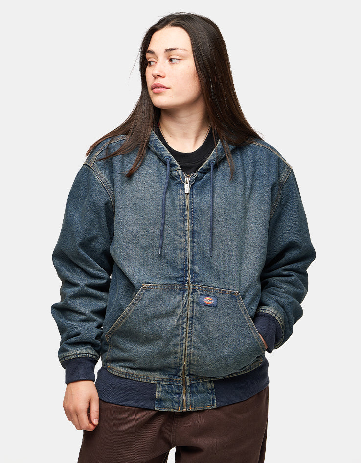 Dickies Hilham Hooded Jacket - Khaki Tinted Blue