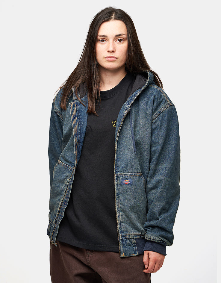 Dickies Hilham Hooded Jacket - Khaki Tinted Blue