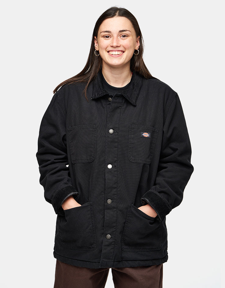 Dickies Chore Lined Canvas Jacket - Black