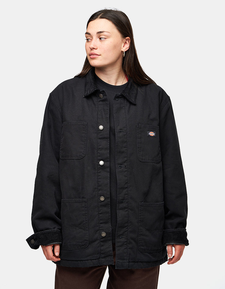 Dickies Chore Lined Canvas Jacket - Black
