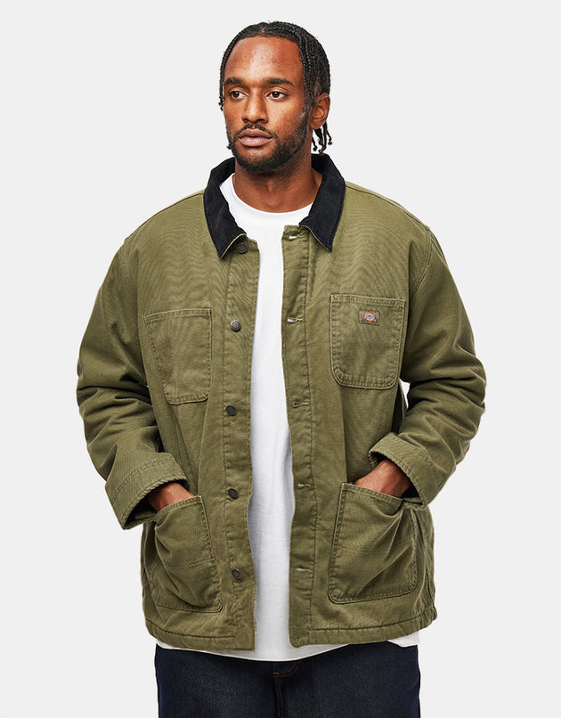 Dickies Chore Lined Canvas Jacket - Military Green