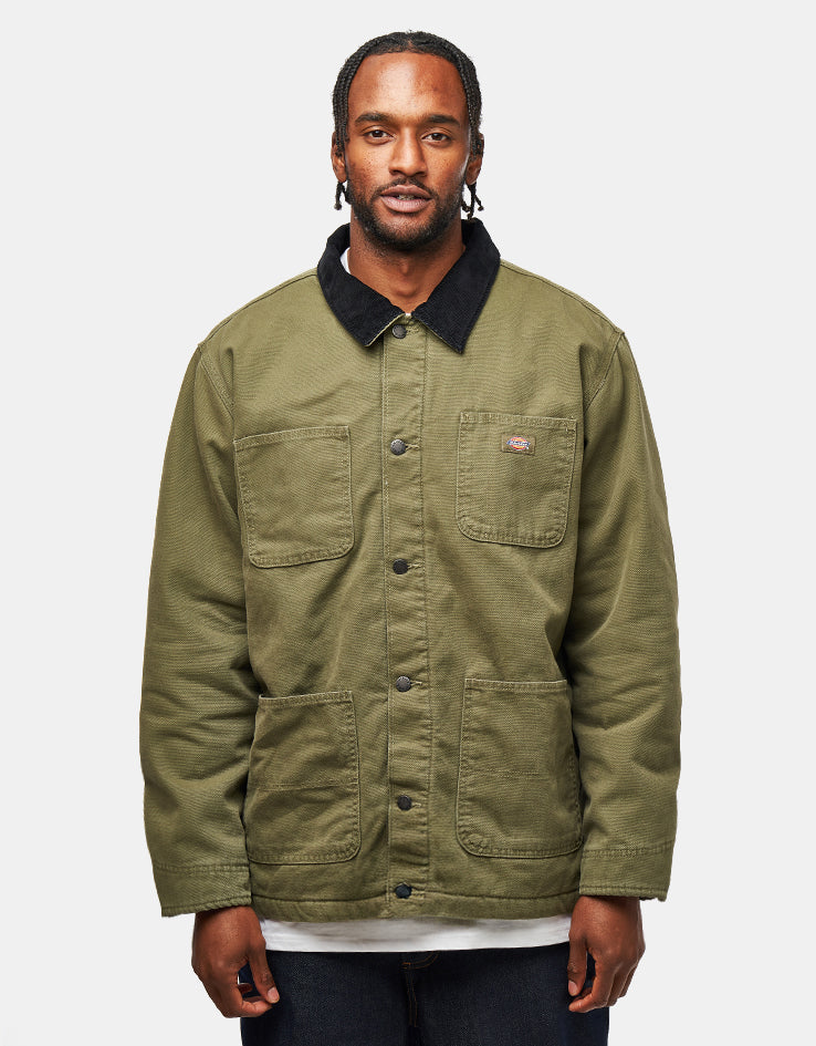 Dickies Chore Lined Canvas Jacket - Military Green