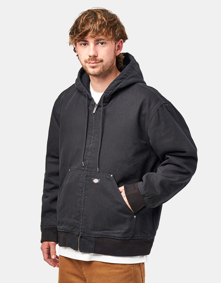 Dickies Hilham Hooded Canvas Jacket - Black
