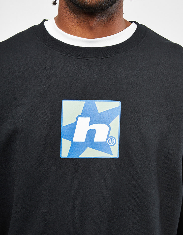 HUF H Star Crewneck - Black