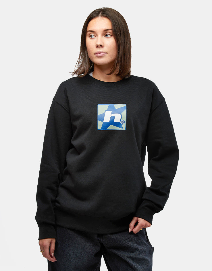 HUF H Star Crewneck - Black