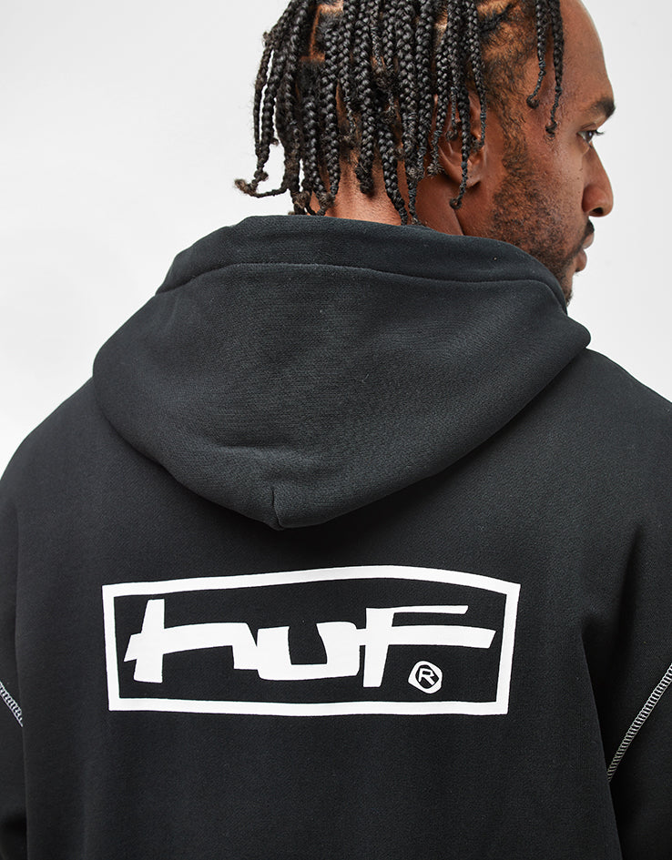 HUF Stretch Full Zip Hoodie - Black