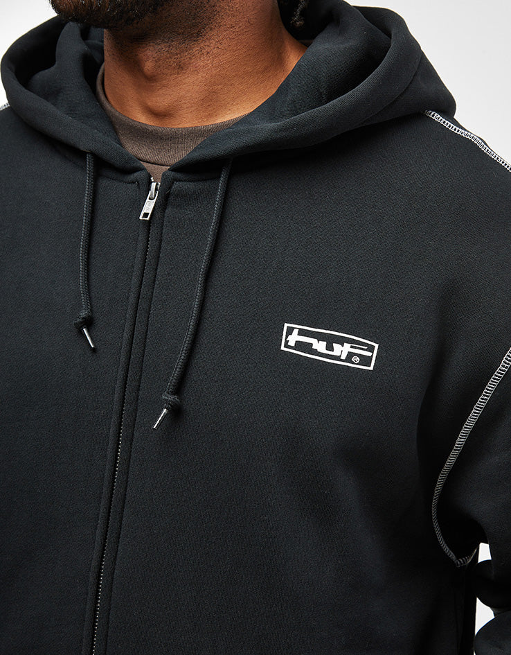HUF Stretch Full Zip Hoodie - Black