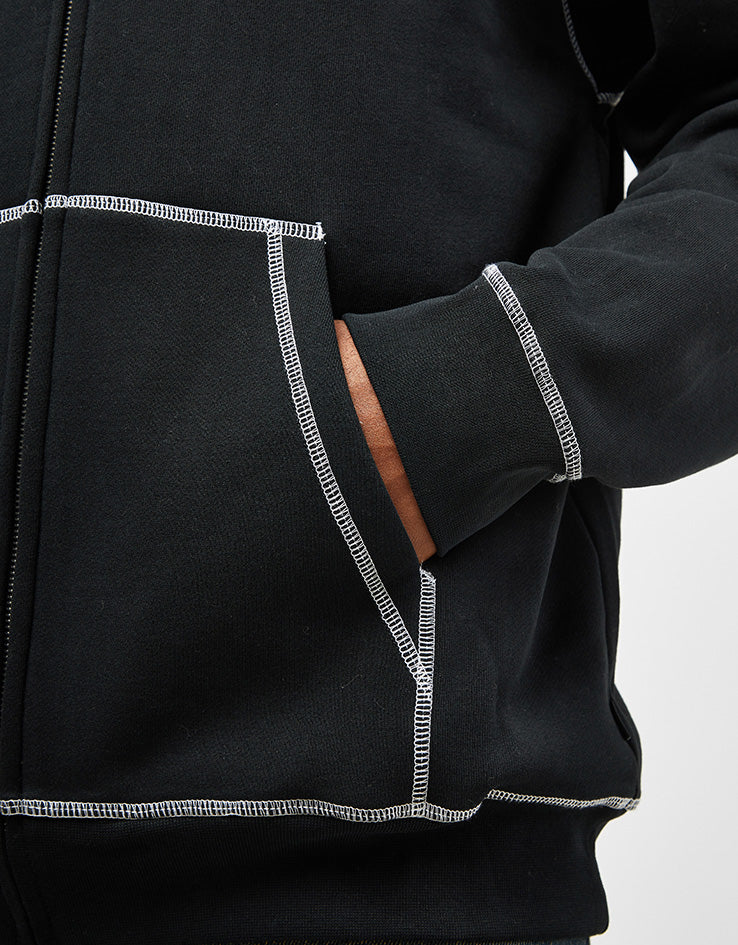 HUF Stretch Full Zip Hoodie - Black