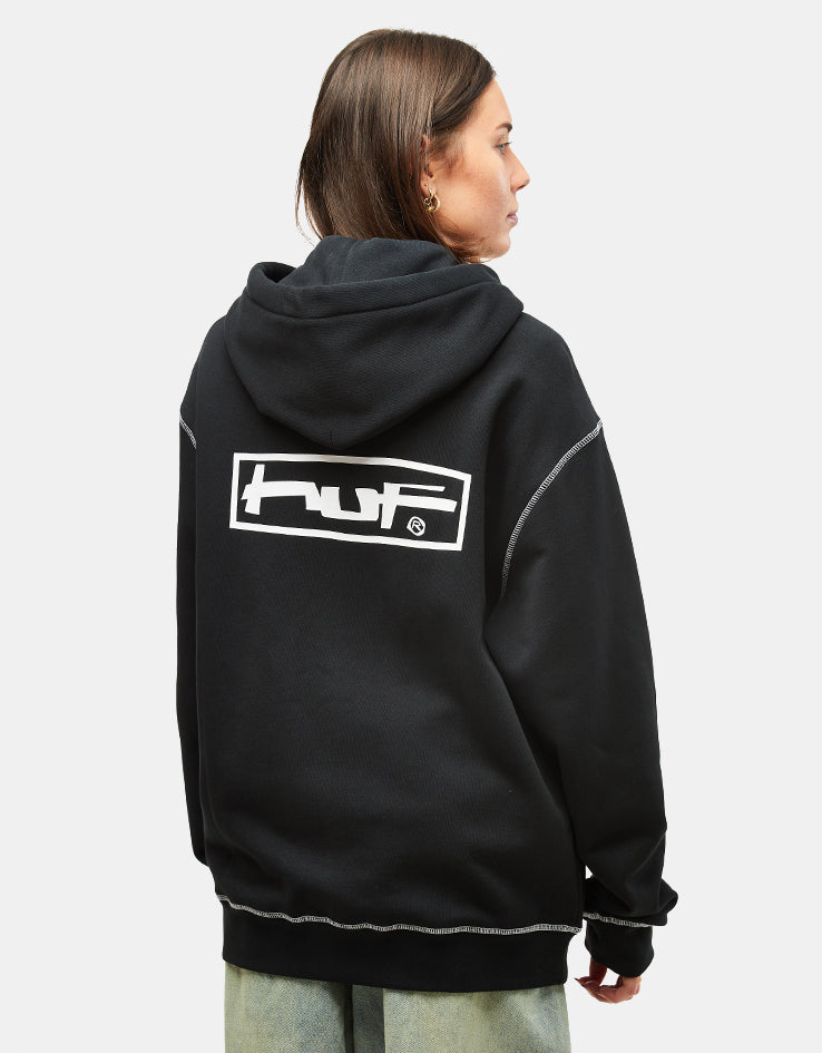 HUF Stretch Full Zip Hoodie - Black