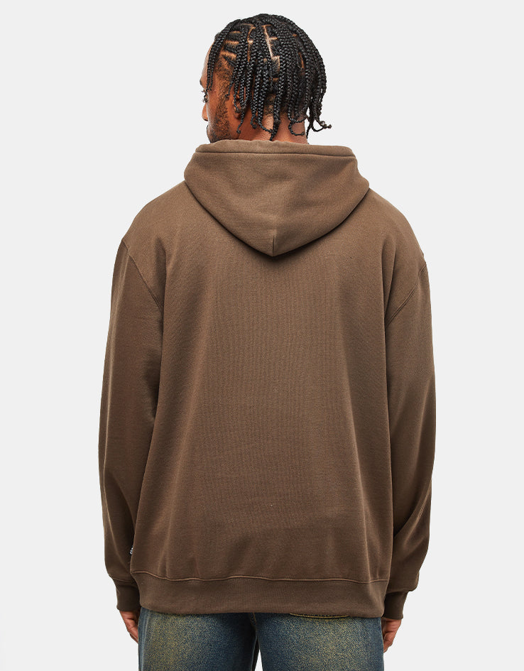 HUF 89 Box Logo Pullover Hoodie - Chocolate