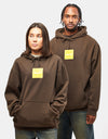 HUF 89 Box Logo Pullover Hoodie - Chocolate