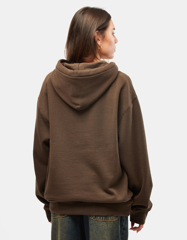 HUF 89 Box Logo Pullover Hoodie - Chocolate