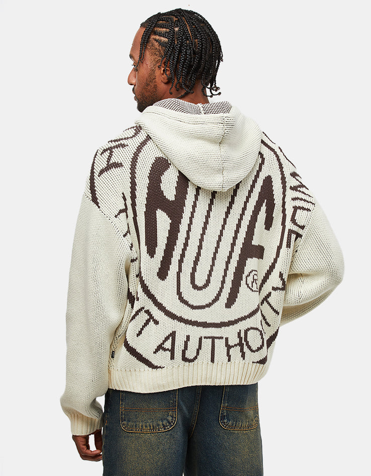HUF Token Zip Hooded Sweater - Bleach