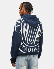 HUF Token Zip Hooded Sweater - Navy
