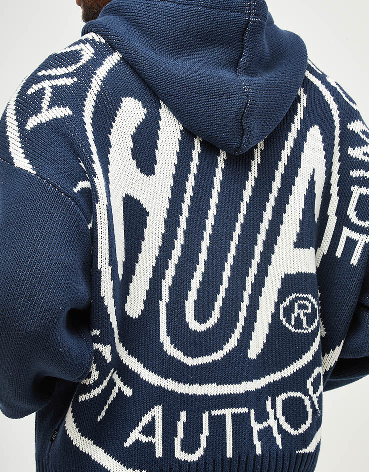 HUF Token Zip Hooded Sweater - Navy