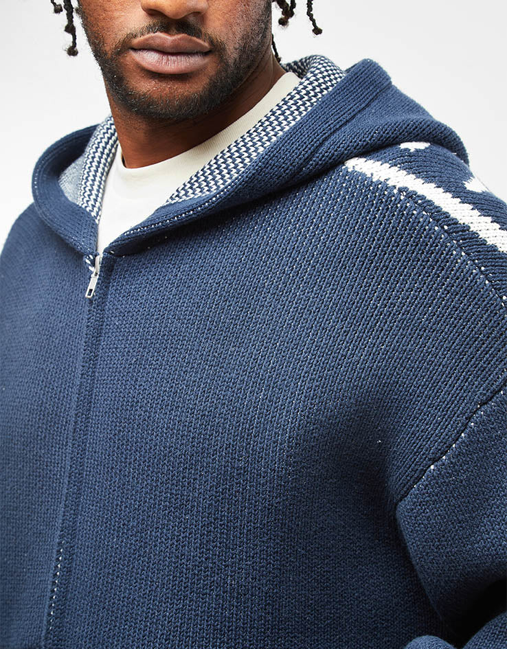 HUF Token Zip Hooded Sweater - Navy