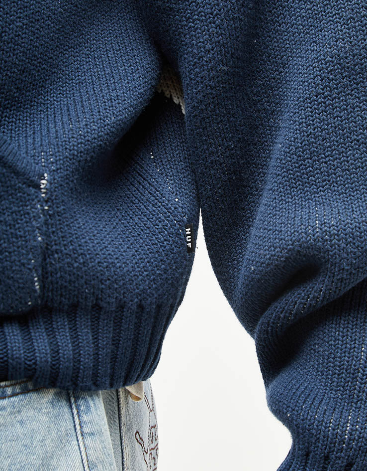 HUF Token Zip Hooded Sweater - Navy