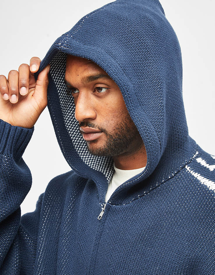 HUF Token Zip Hooded Sweater - Navy