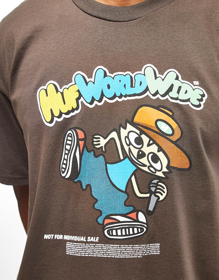 HUF Chop Kick Block T-Shirt - Bison