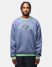 Santa Cruz Global Oval Dot Front Crew - Heritage Blue