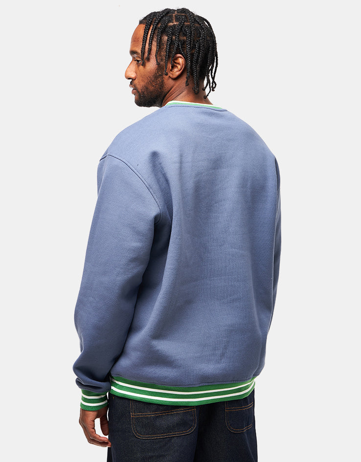 Santa Cruz Global Oval Dot Front Crew - Heritage Blue