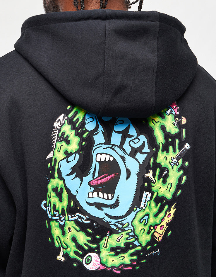 Santa Cruz Slime Scream Pullover Hoodie - Black