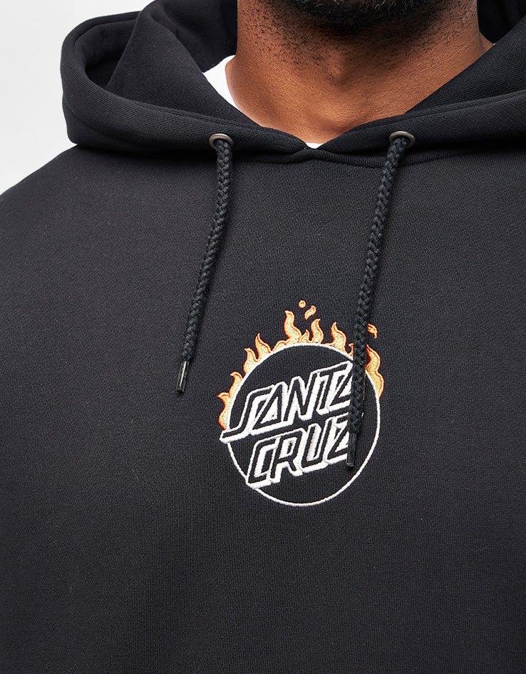 Santa Cruz Burnt Opus Front Pullover Hoodie - Black