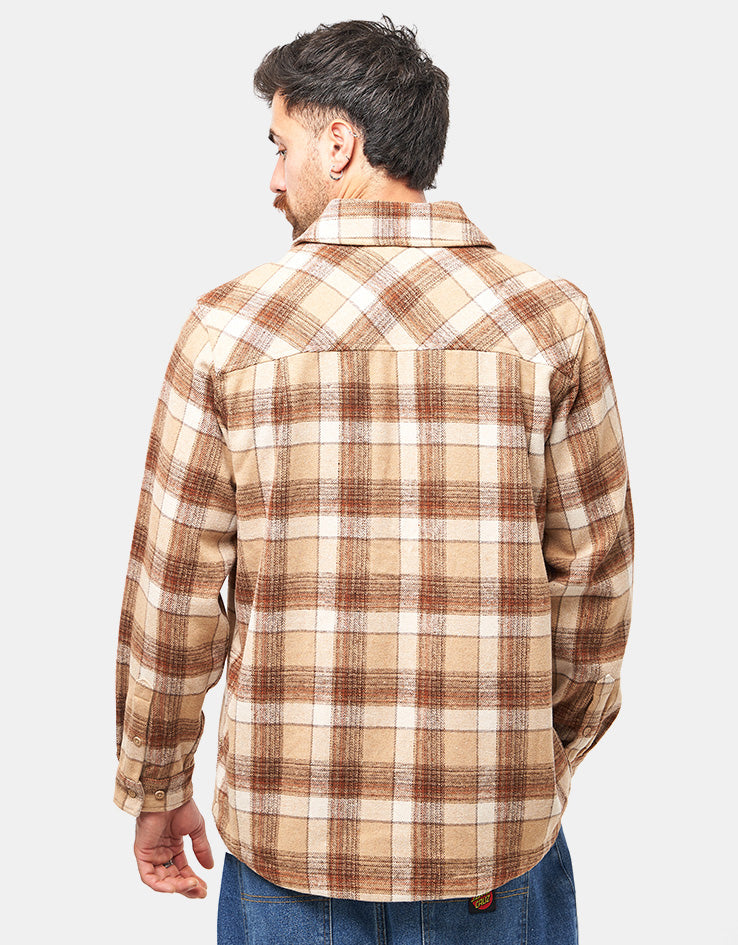 Santa Cruz Apex L/S Shirt - Brown Check