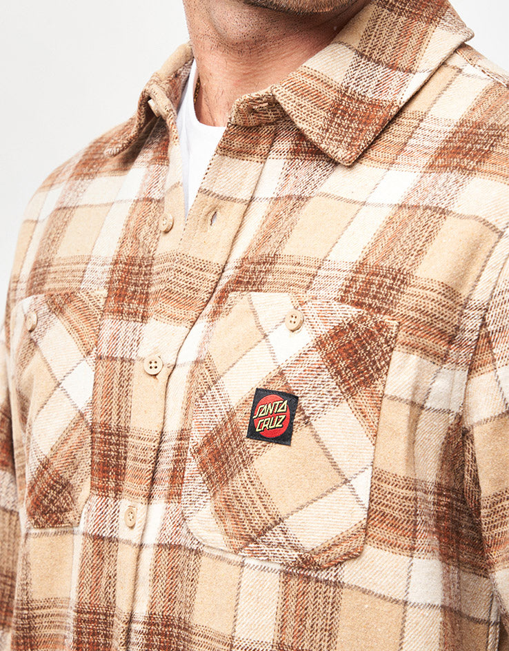 Santa Cruz Apex L/S Shirt - Brown Check