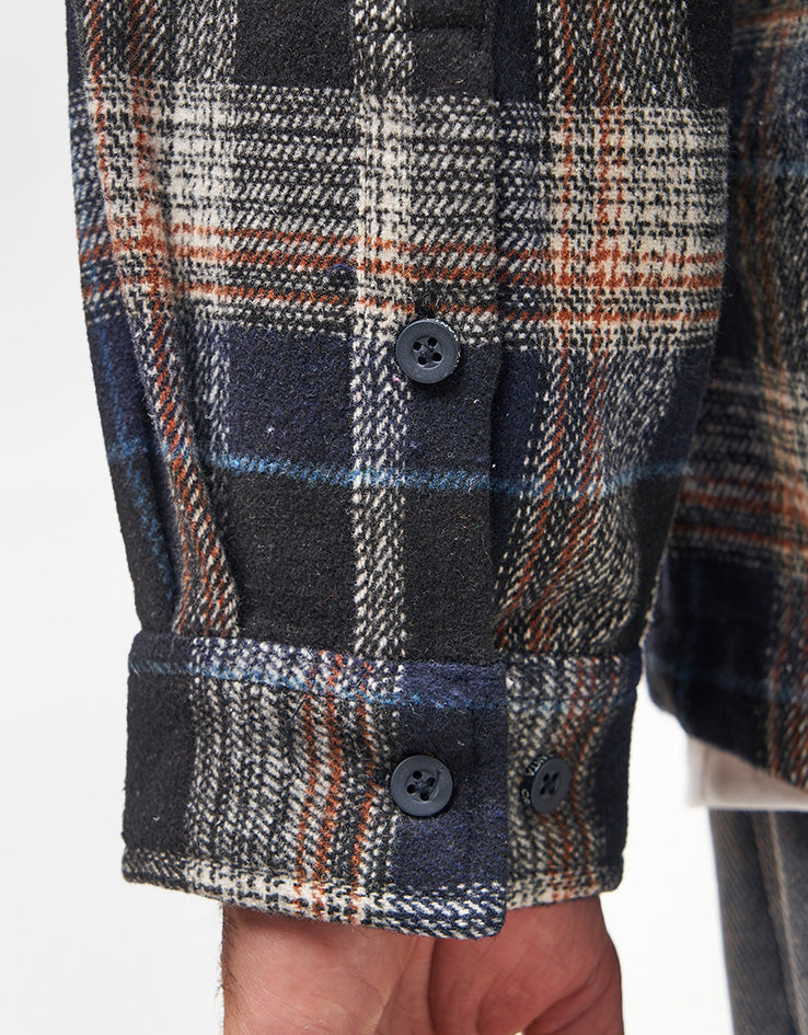 Santa Cruz Apex L/S Shirt - Navy Check