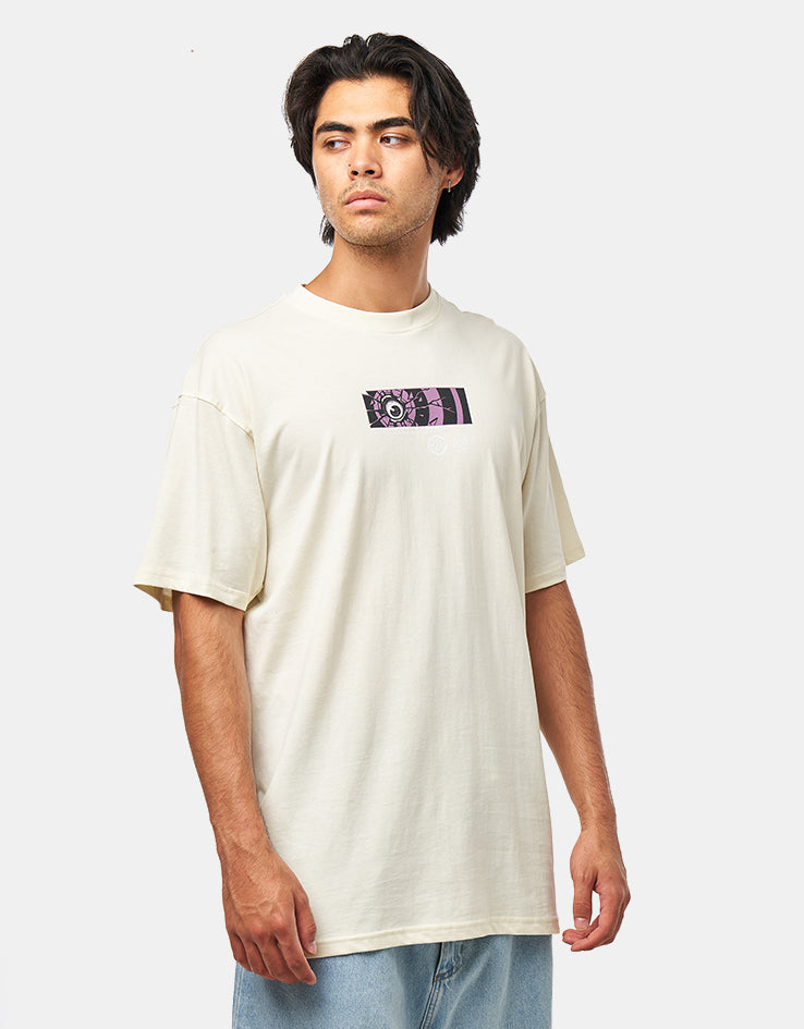 Santa Cruz Roskopp Dissect Strip T-Shirt - Unbleached Cotton