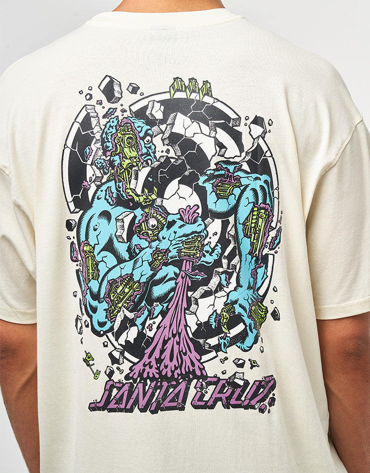 Santa Cruz Roskopp Dissect Strip T-Shirt - Unbleached Cotton