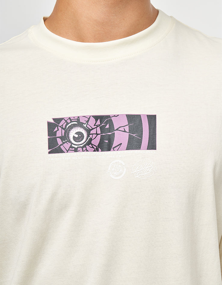 Santa Cruz Roskopp Dissect Strip T-Shirt - Unbleached Cotton