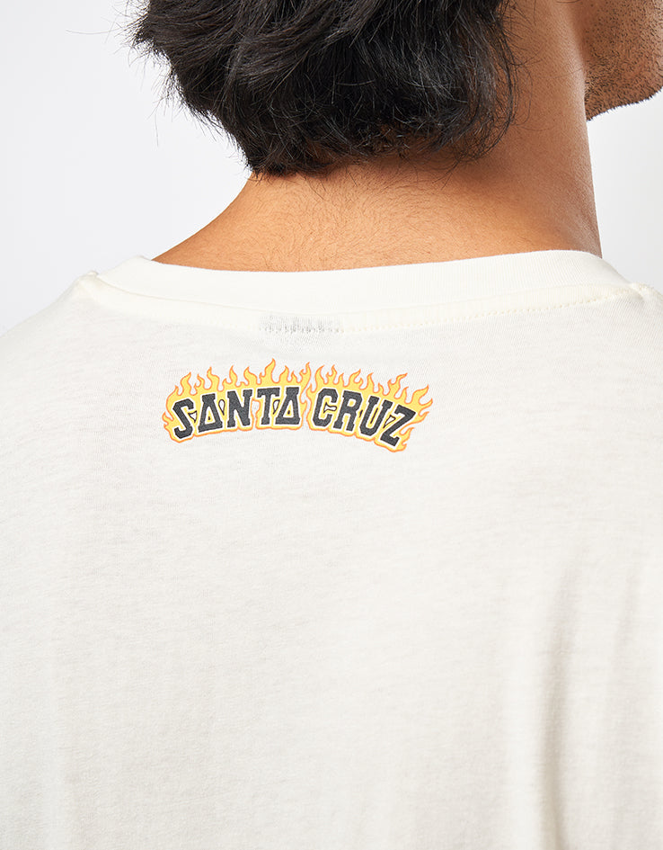 Santa Cruz Burnt Bone Hand T-Shirt - Unbleached Cotton