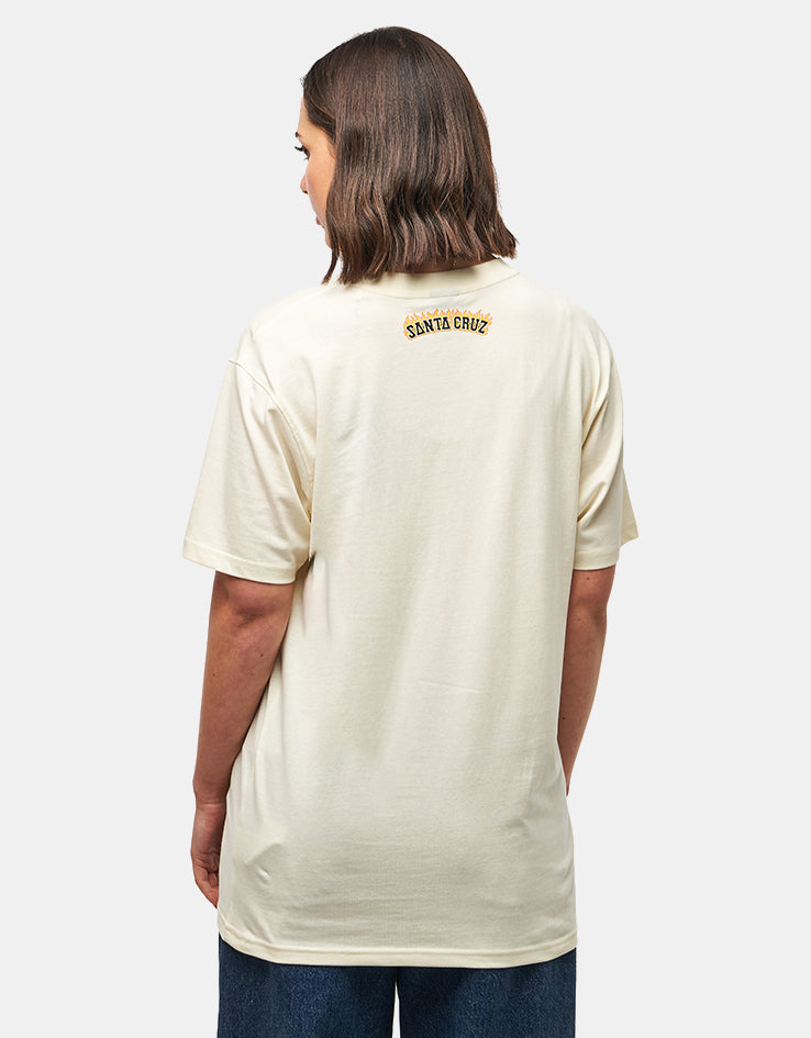 Santa Cruz Burnt Bone Hand T-Shirt - Unbleached Cotton