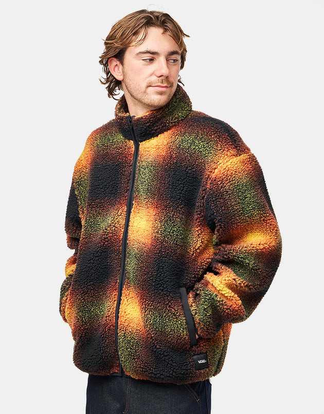 Vans Heights Full Zip Sherpa Fleece - Black/Heritage Mustard