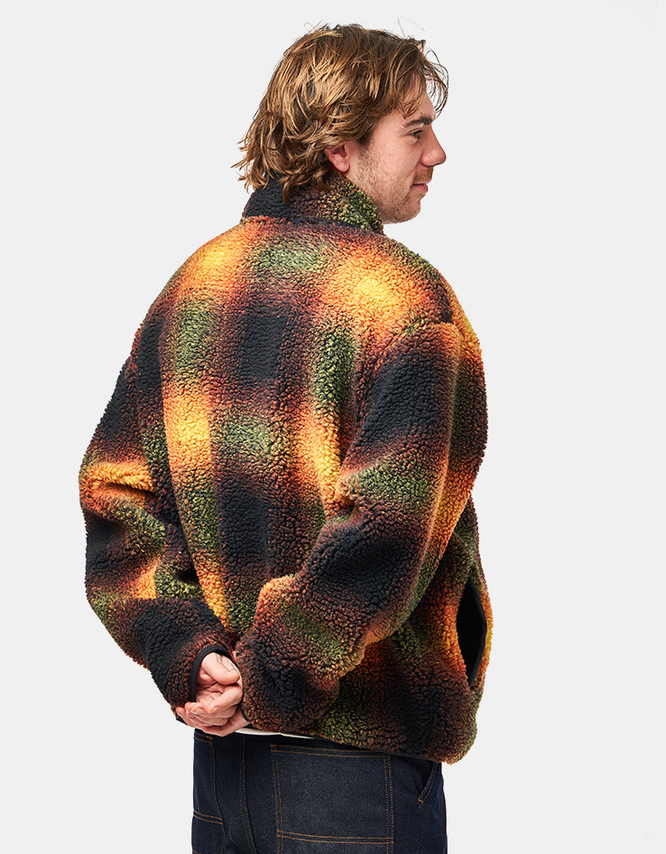 Vans Heights Full Zip Sherpa Fleece - Black/Heritage Mustard