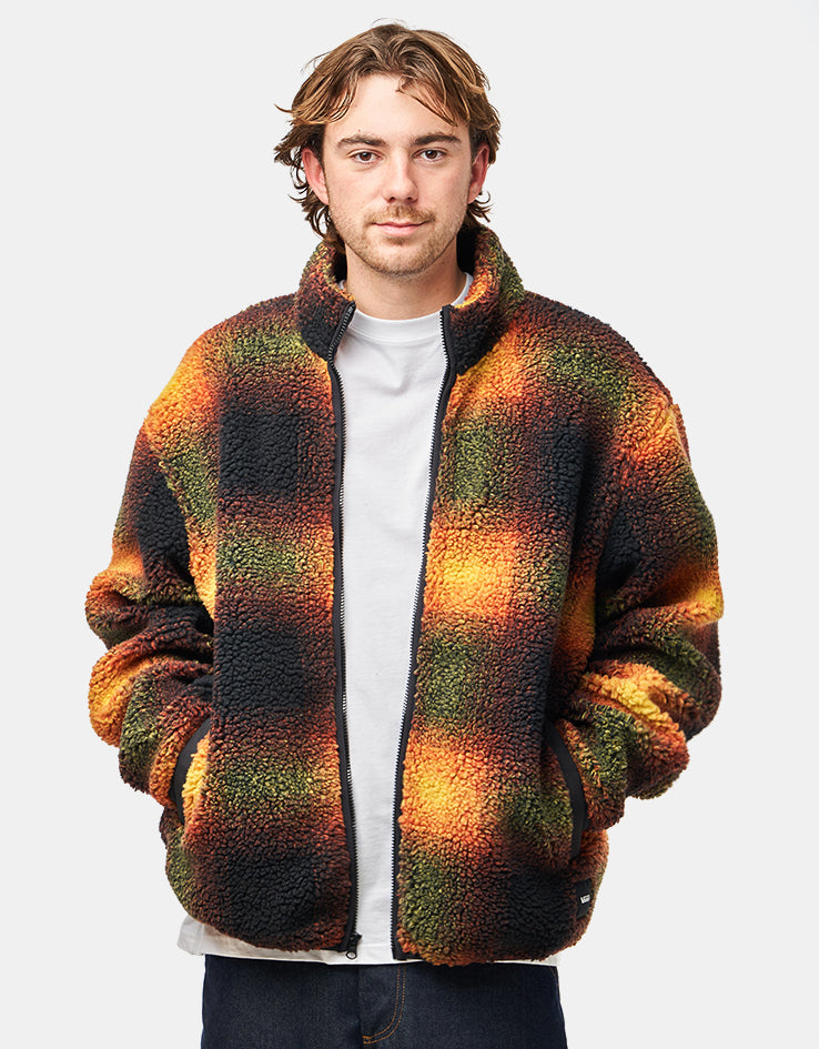 Vans Heights Full Zip Sherpa Fleece - Black/Heritage Mustard