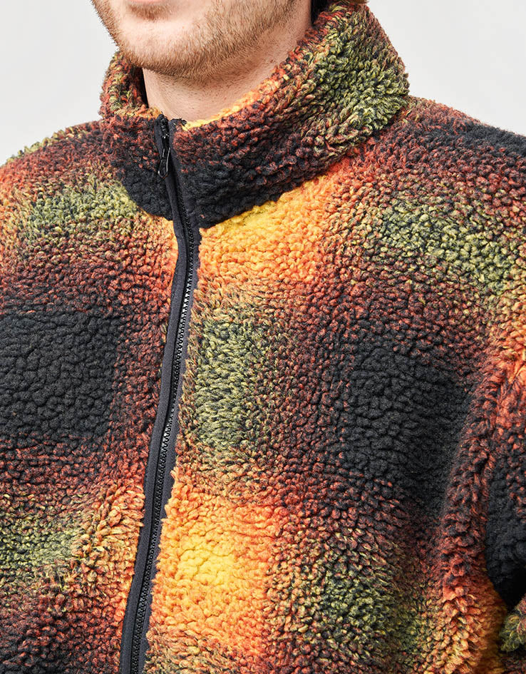 Vans Heights Full Zip Sherpa Fleece - Black/Heritage Mustard