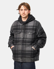 Vans Piedmont Hooded Plaid Shacket - Black/Asphalt Heather