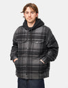 Vans Piedmont Hooded Plaid Shacket - Black/Asphalt Heather