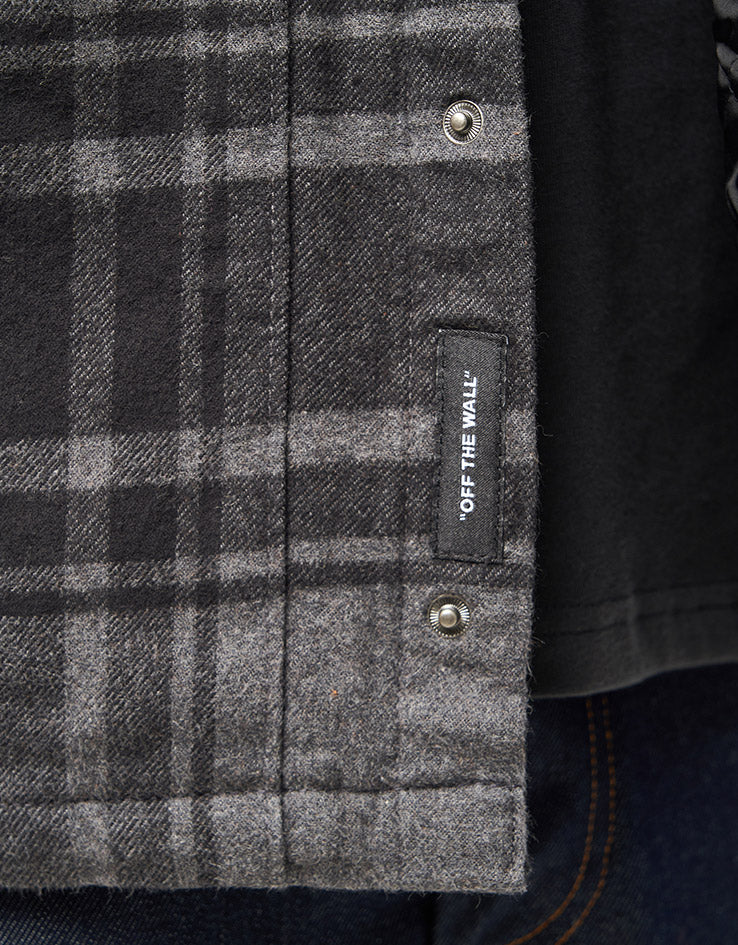 Vans Piedmont Hooded Plaid Shacket - Black/Asphalt Heather