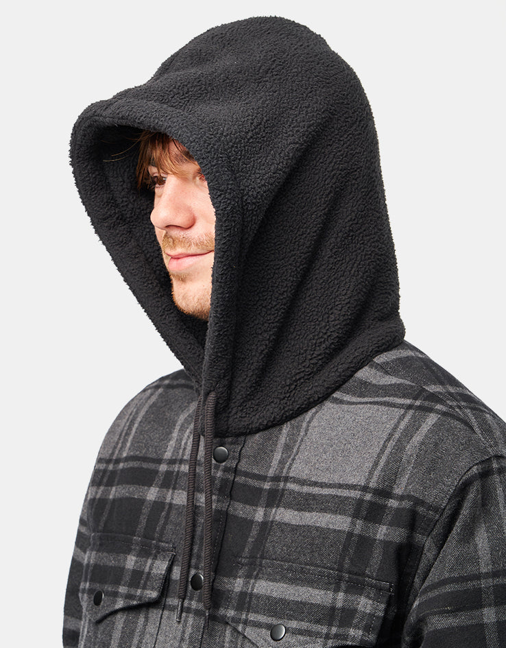 Vans Piedmont Hooded Plaid Shacket - Black/Asphalt Heather
