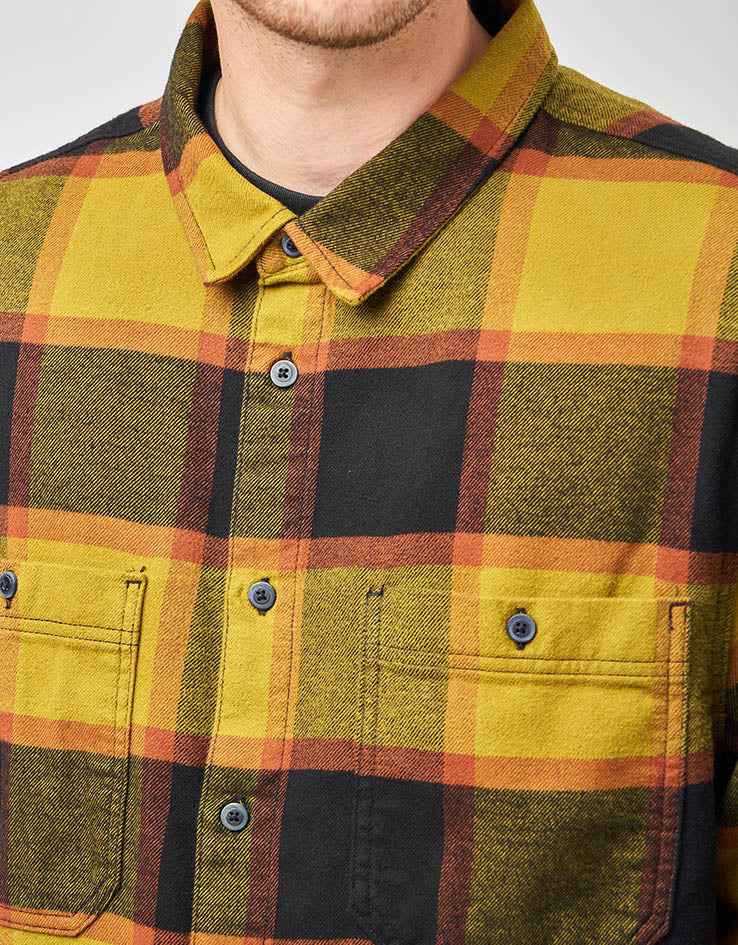 Vans Larkspur Plaid L/S Flannel Shirt - Gold/Black