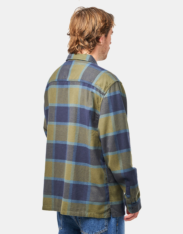 Vans Larkspur Plaid L/S Flannel Shirt - Grape Leaf/Parisian Nght