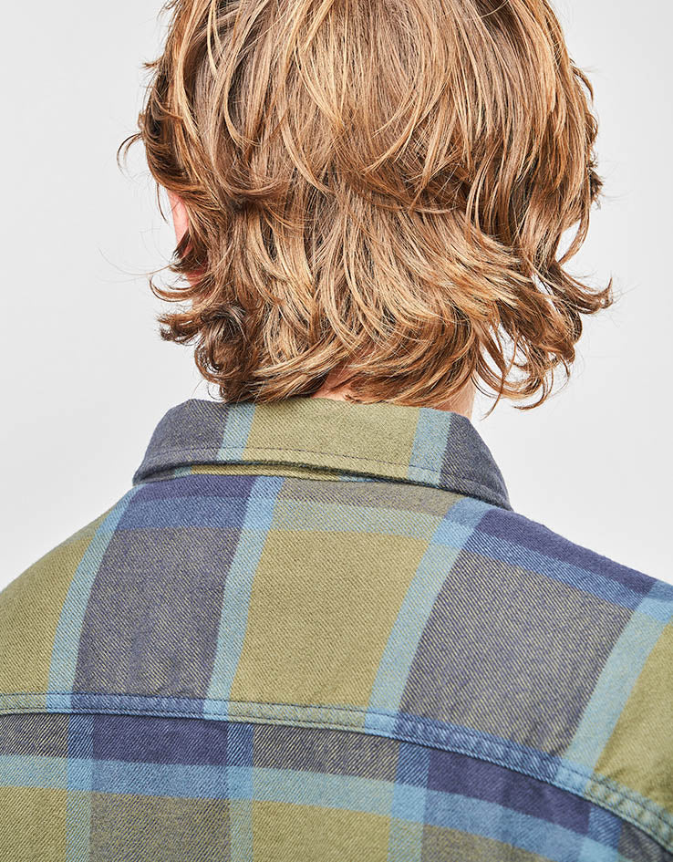 Vans Larkspur Plaid L/S Flannel Shirt - Grape Leaf/Parisian Nght