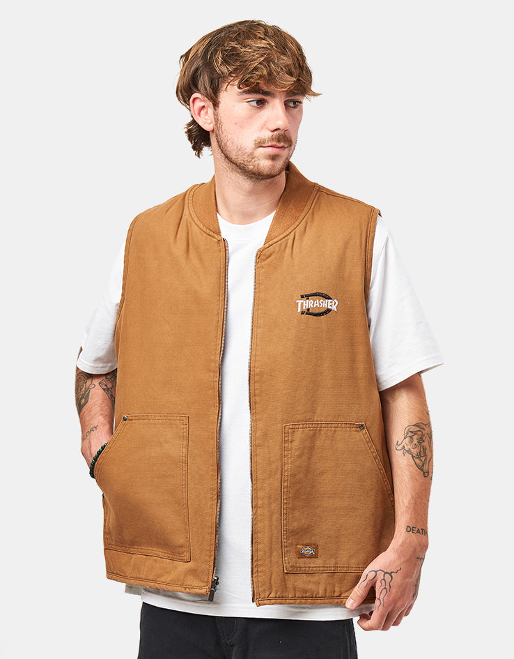 Dickies x Thrasher Vest - Brown Duck