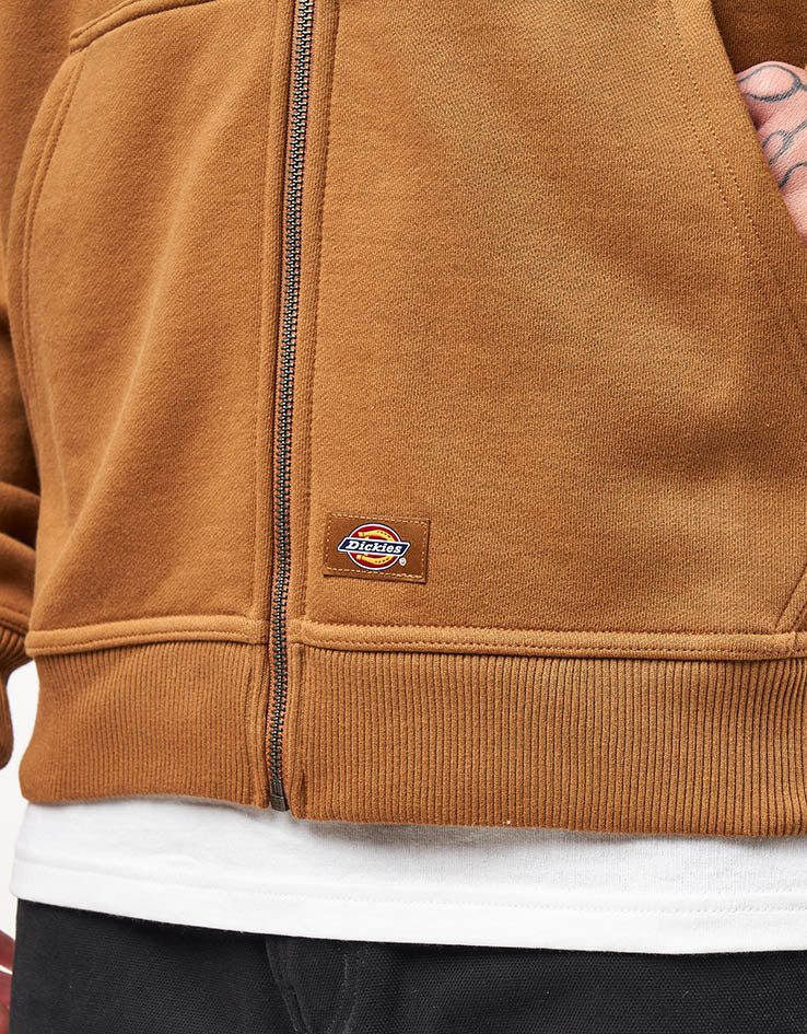 Dickies x Thrasher Zip-Through Hoodie - Brown Duck