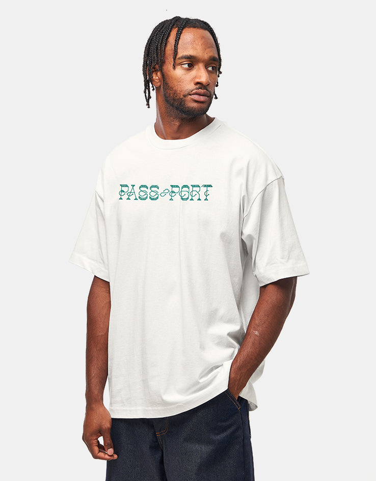Pass Port Needlework T-Shirt - White